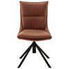 STUHL Eisen beschichtet  - Rostfarben/Schwarz, Design, Textil/Metall (49/90/65cm) - Novel