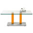 COUCHTISCH in Metall, Glas 110/70/46-65 cm - Edelstahlfarben/Gelb, Design, Glas/Kunststoff (110/70/46-65cm) COUCHTISCH in Metall, Glas 110/70/46-65 cm - Edelstahlfarben/Gelb, Design, Glas/Kunststoff (110/70/46-65cm)