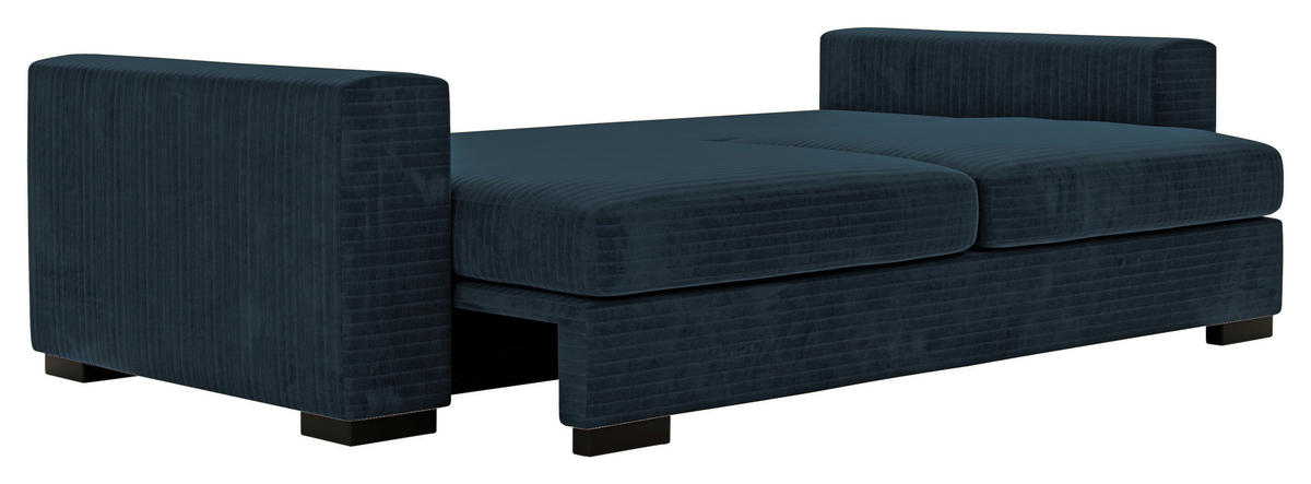 SCHLAFSOFA Flachgewebe Dunkelblau  - Schwarz/Dunkelblau, KONVENTIONELL, Kunststoff/Textil (236/78/114cm) - Carryhome