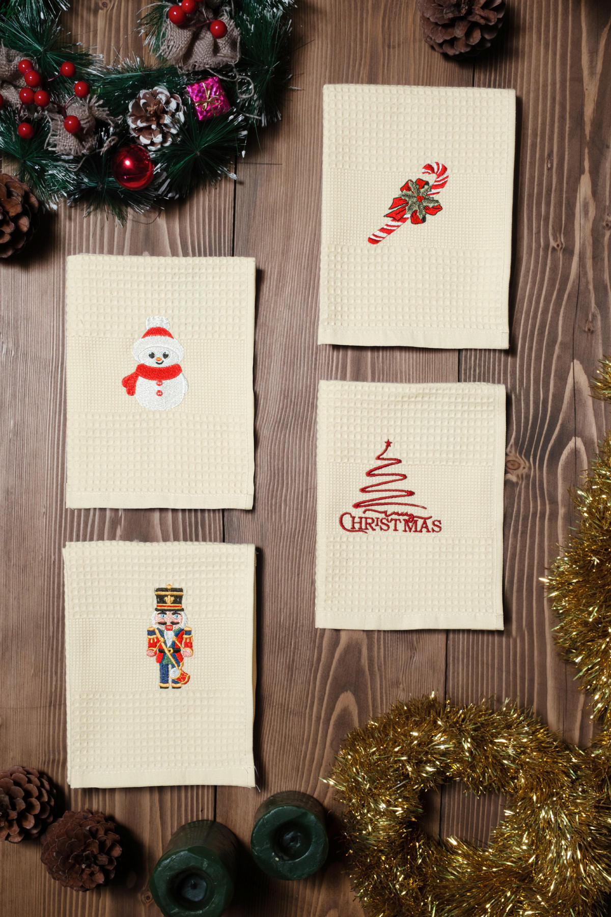 KRPA ZA POSUĐE krem  - krem, Osnovno, tekstil (50/70cm) - X-Mas