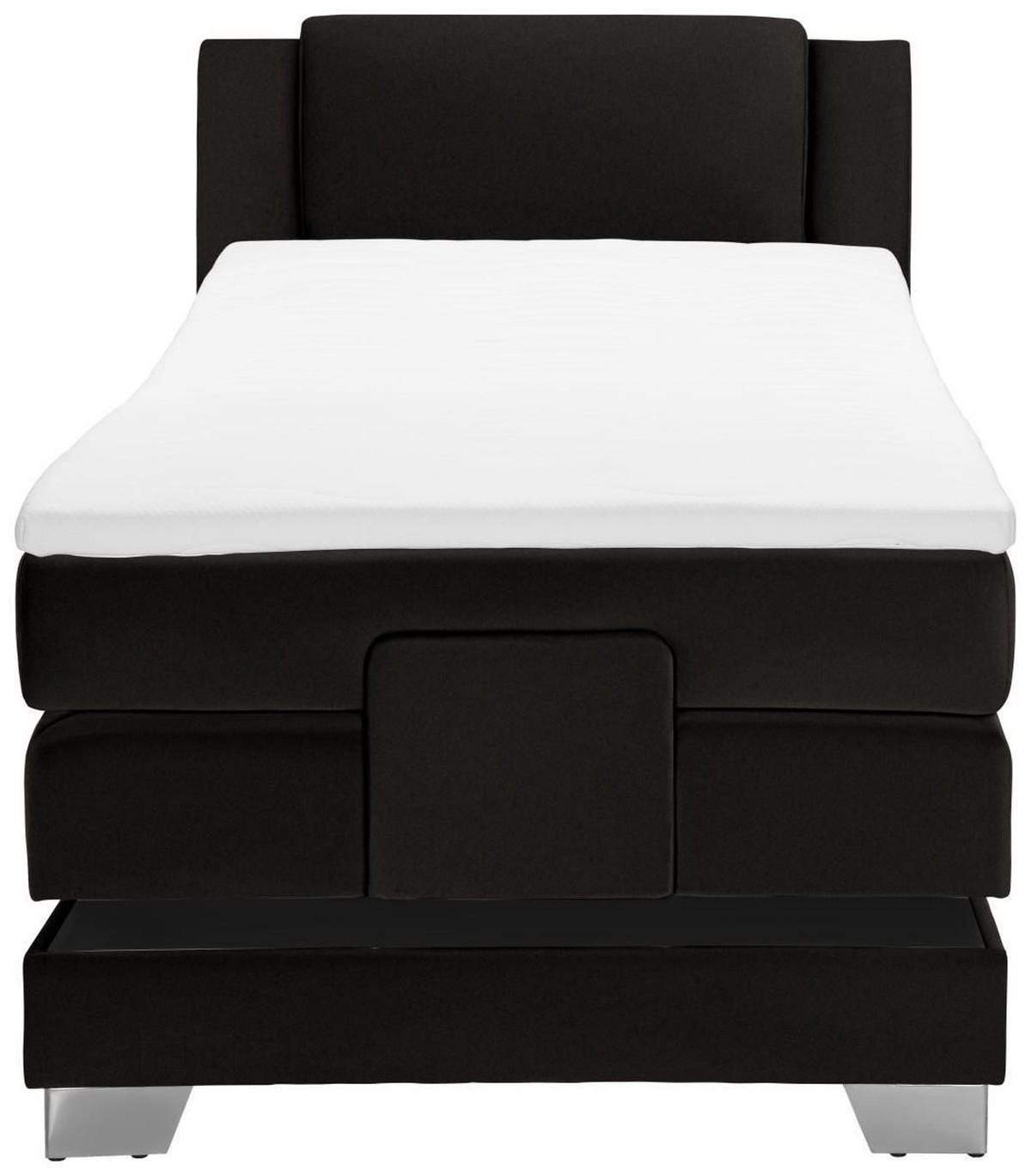 BOXSPRINGBETT 100/200 cm  in Anthrazit  - Anthrazit/Silberfarben, Konventionell, Kunststoff/Textil (100/200cm) - Esposa