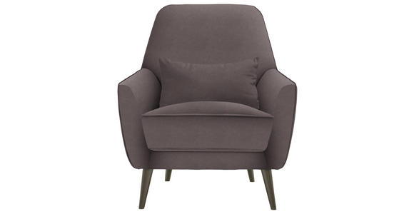 SESSEL in Mikrofaser Hellgrau - Hellgrau/Schwarz, MODERN, Holz/Textil (77/86/80cm) - Carryhome