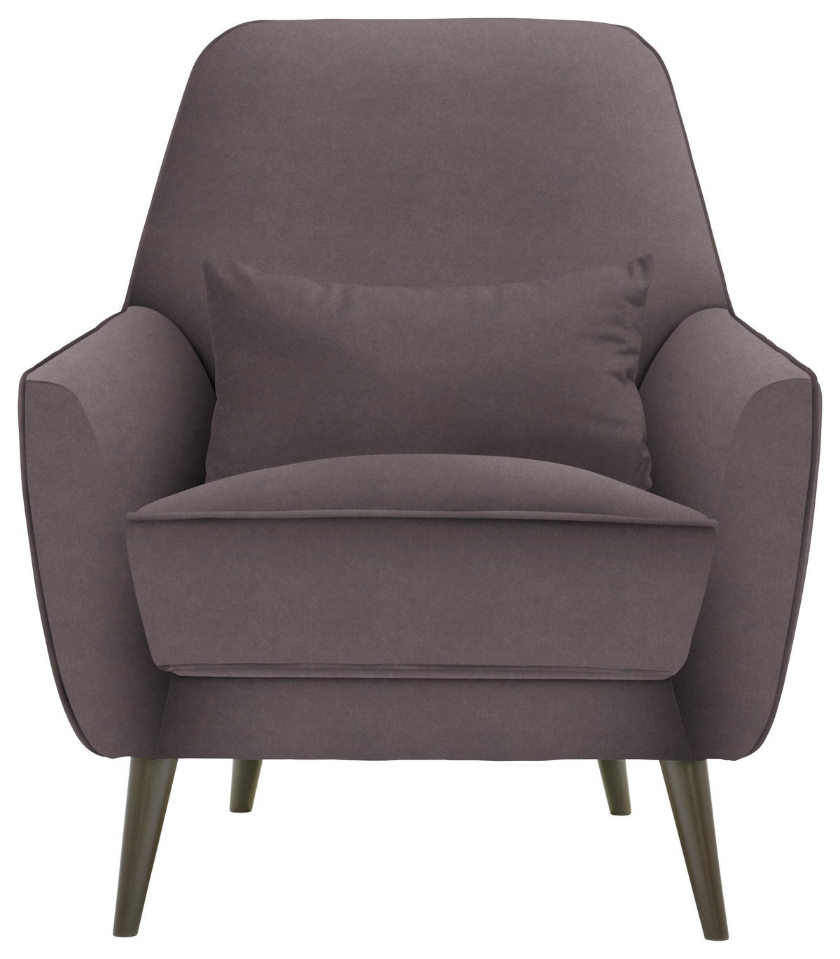 SESSEL in Mikrofaser Hellgrau  - Hellgrau/Schwarz, Modern, Holz/Textil (77/86/80cm) - Carryhome