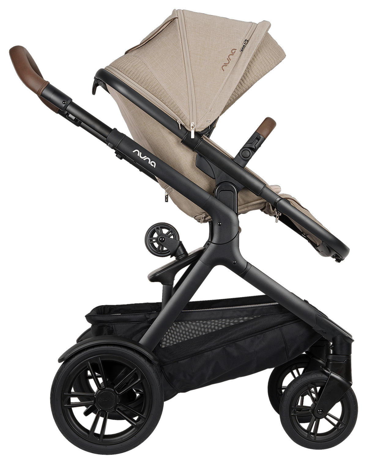 KINDERWAGENSET TRIV lx  - Sandfarben/Schwarz, Basics, Kunststoff/Metall (58/109/93,5cm) - Nuna