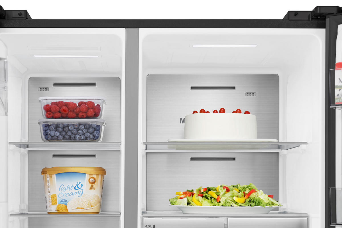 SIDE-BY-SIDE 91/179/73 cm RS818N4TFE  - Schwarz, LIFESTYLE, Metall (91/179/73cm) - Hisense