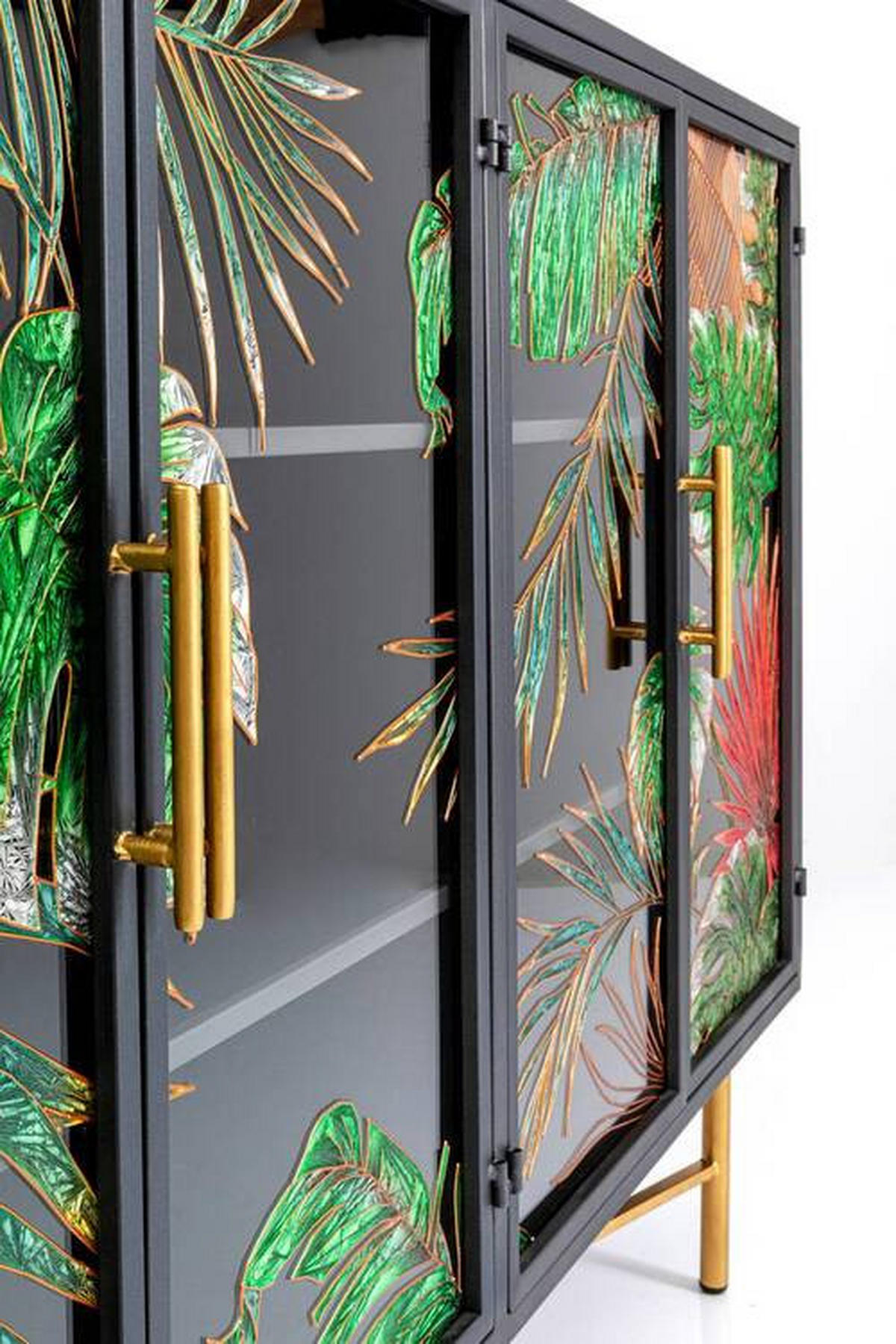 SIDEBOARD 135/95/38 cm  - Goldfarben/Multicolor, Design, Glas/Holz (135/95/38cm) - Ambia Home