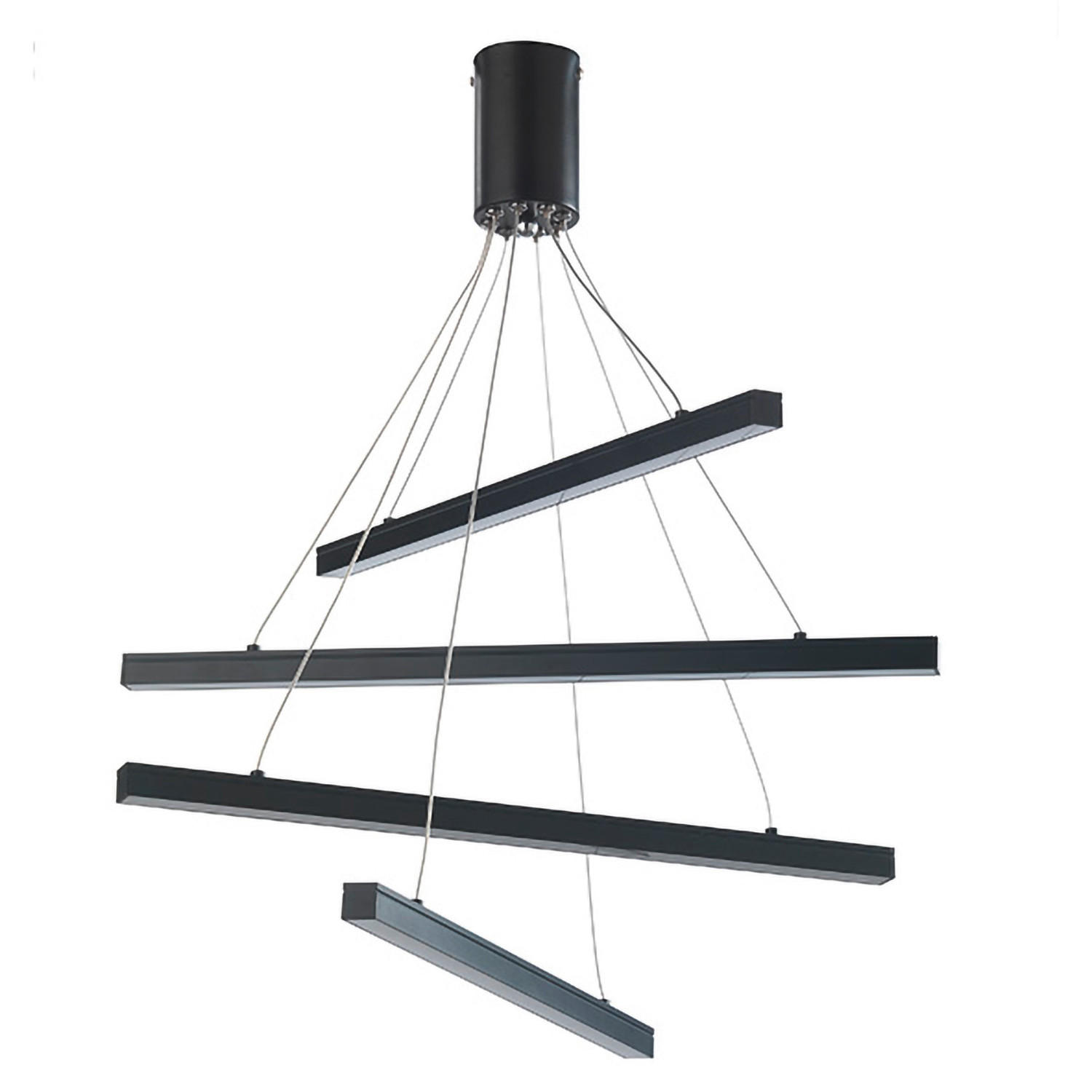 LED-HÄNGELEUCHTE 50/95 cm   - Schwarz, Design, Metall (50/95cm)