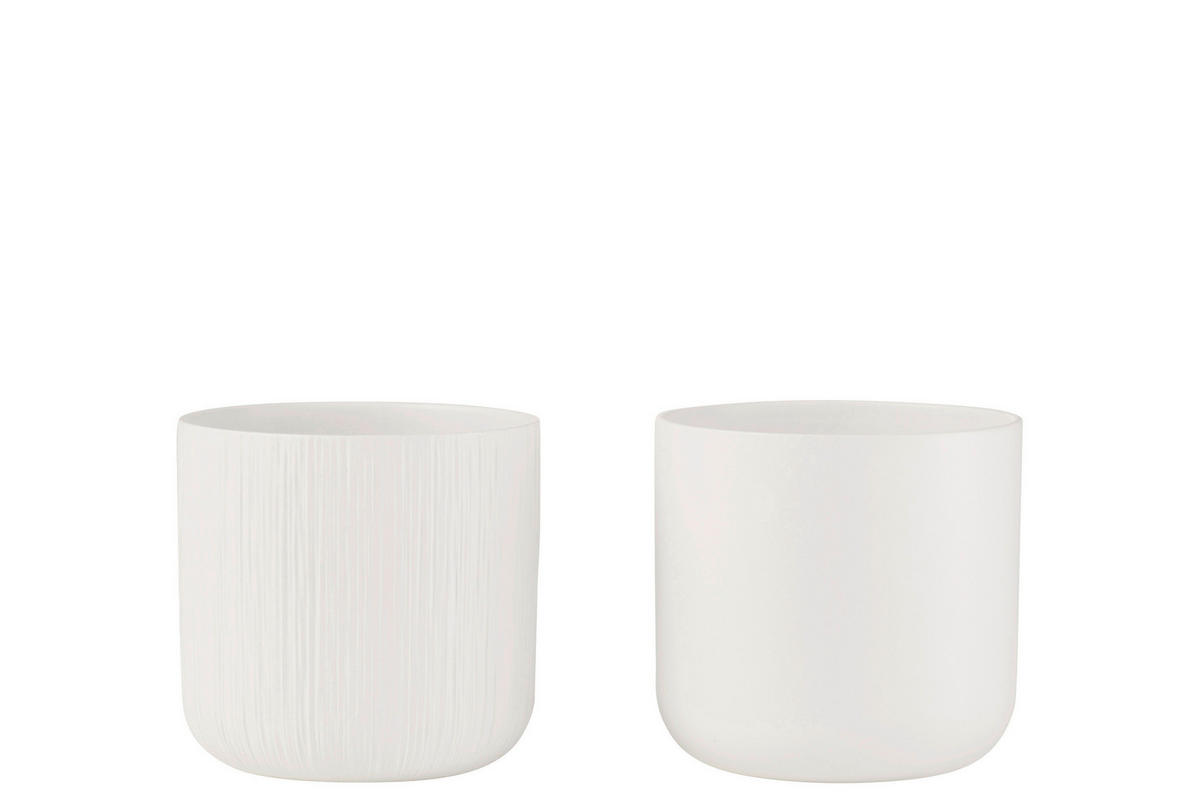 ÜBERTOPF - Weiss, Basics, Keramik (18,5/18,5/18cm)