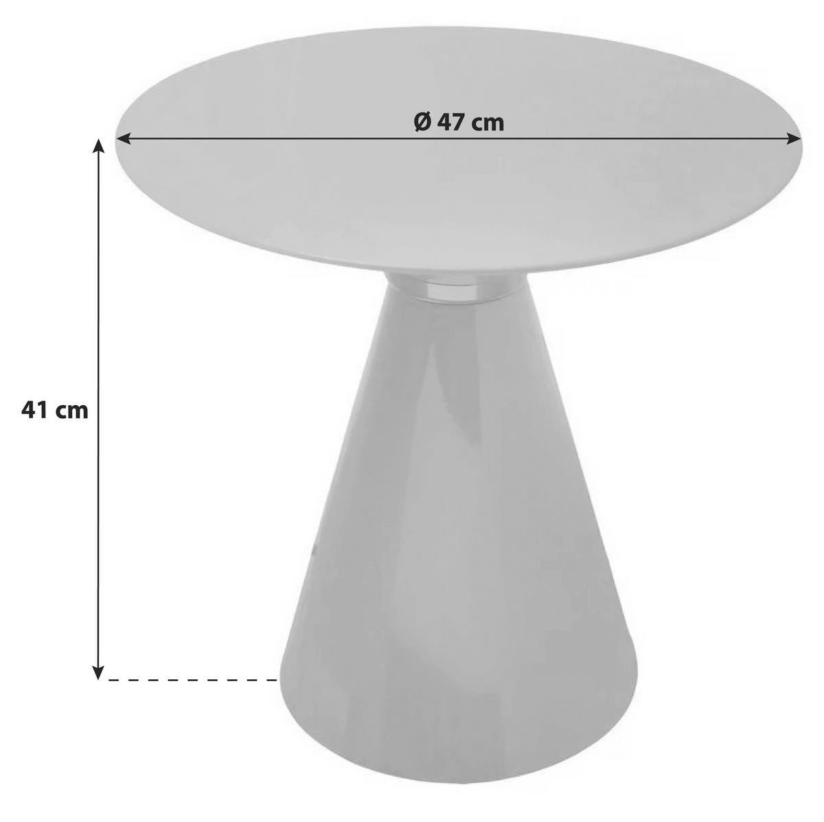 BEISTELLTISCH in Metall  - Taupe/Goldfarben, Trend, Metall (47/41cm) - Kayoom