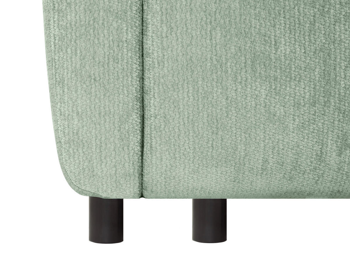 SCHLAFSOFA Chenille Mintgrün  - Schwarz/Mintgrün, KONVENTIONELL, Kunststoff/Textil (161/90/108cm) - Carryhome