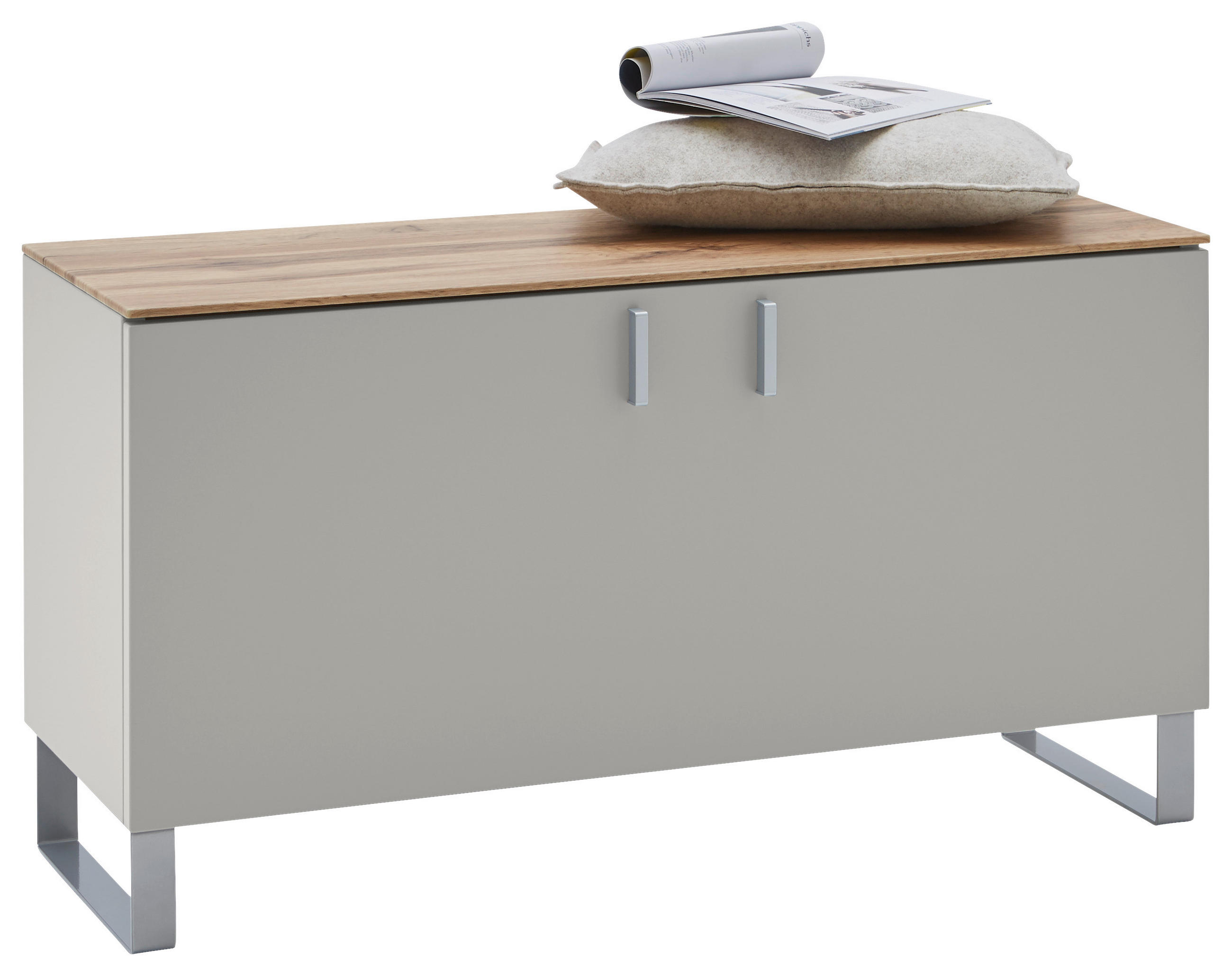 GARDEROBENBANK 93/49/36 cm  - Sandfarben/Eichefarben, Design, Holz/Holzwerkstoff (93/49/36cm) - Dieter Knoll