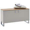 GARDEROBENBANK  in 93/49/36 cm  - Sandfarben/Eichefarben, Design, Holz/Metall (93/49/36cm) - Dieter Knoll