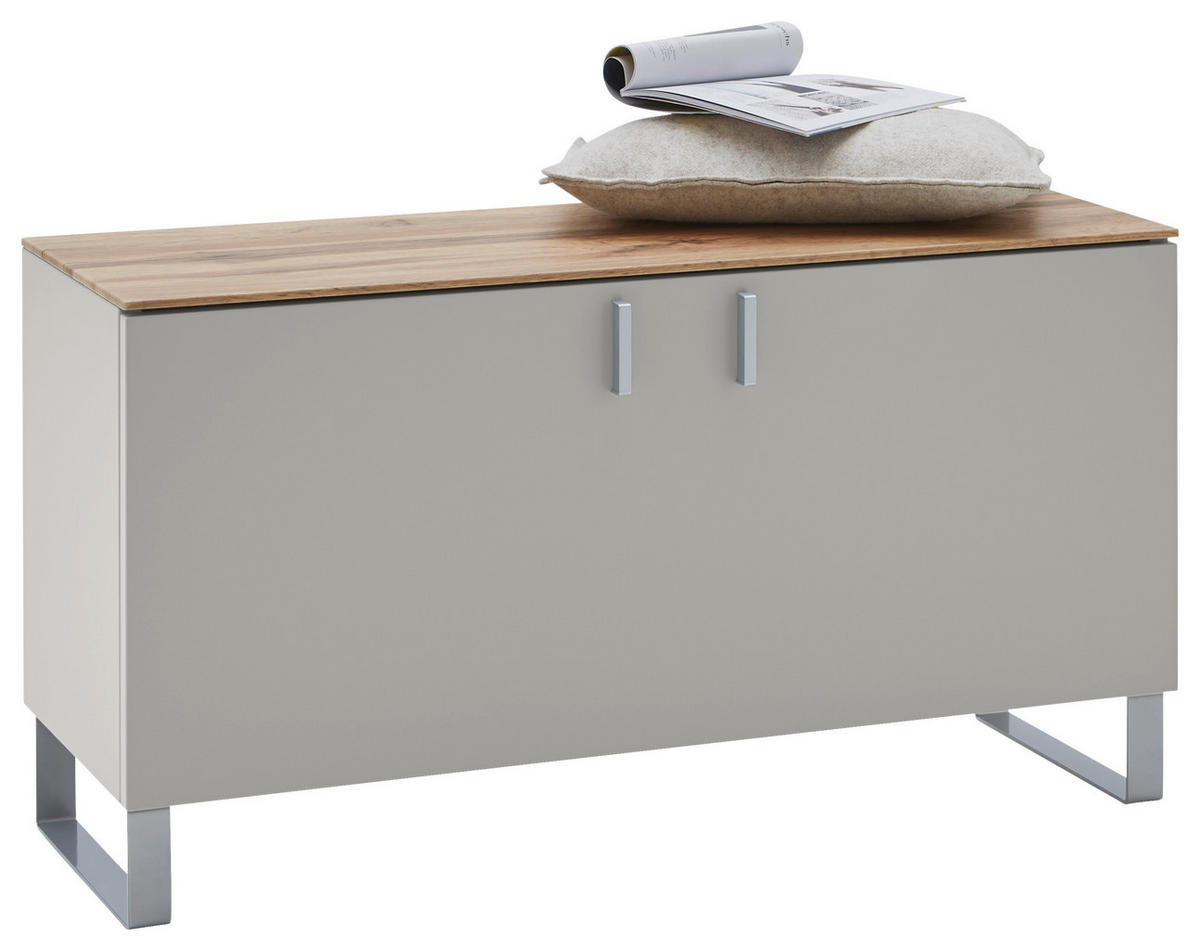 GARDEROBENBANK 93/49/36 cm  - Sandfarben/Eichefarben, Design, Holz/Holzwerkstoff (93/49/36cm) - Dieter Knoll