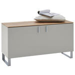 GARDEROBENBANK  in 93/49/36 cm  - Sandfarben/Eichefarben, Design, Holz/Metall (93/49/36cm) - Dieter Knoll