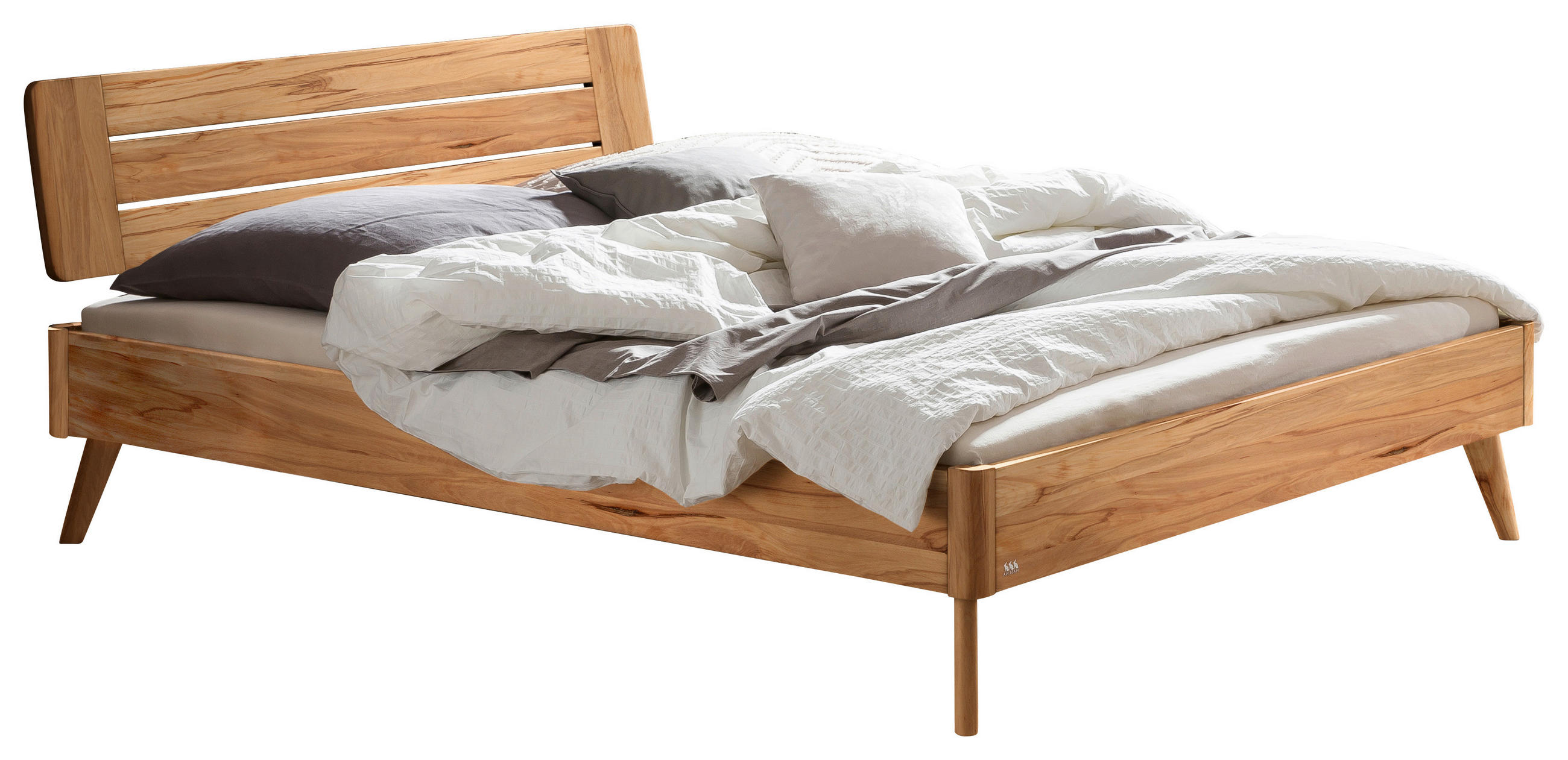 BETT 160/200 cm,  in Buchefarben,  - Buchefarben, KONVENTIONELL, Holz (160/200cm) - Hasena
