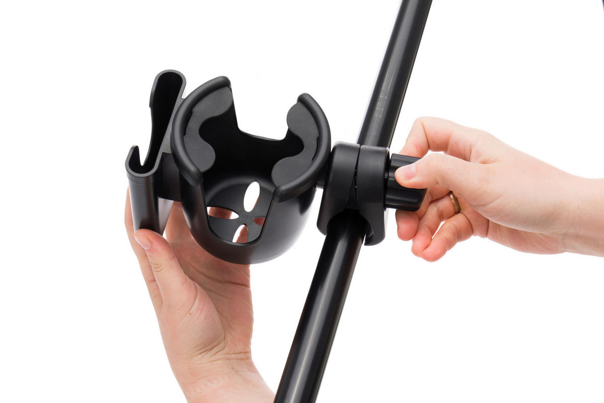 FLASCHEN- UND HANDYHALTER Deluxe  - Schwarz, Basics, Kunststoff (10/19/9cm) - My Baby Lou