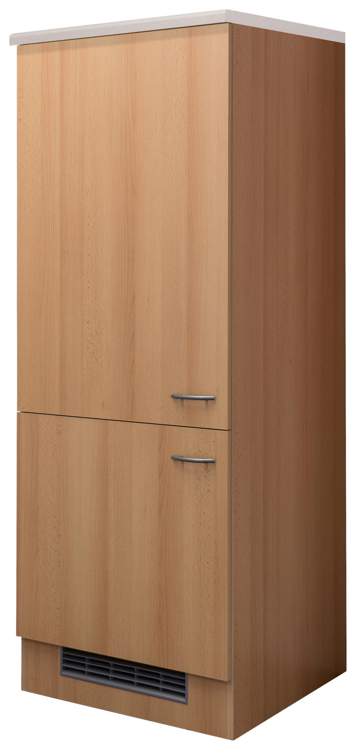 GERÄTEUMBAUSCHRANK 60/160,6/60 cm  in Buchefarben  - Edelstahlfarben/Beige, KONVENTIONELL, Holzwerkstoff/Kunststoff (60/160,6/60cm) - FlexWell