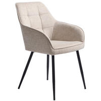 STOL MED ARMSTÖD  - sandfärgad/svart, Design, metall/textil (58/84/59cm) - Niels Andersson