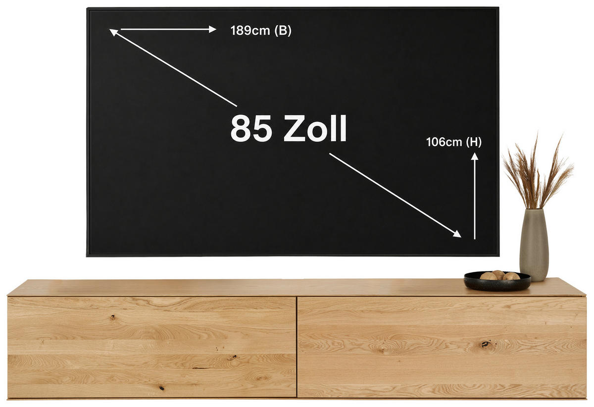 NÍZKA KOMODA, dub, farba duba, 242/46/50 cm - čierna/farba duba, Design, drevo/kompozitné drevo (242/46/50cm) - Dieter Knoll