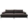BIGSOFA Cord Dunkelbraun, Mokka  - Dunkelbraun/Schwarz, Design, Textil/Metall (296/83/177cm) - Dieter Knoll
