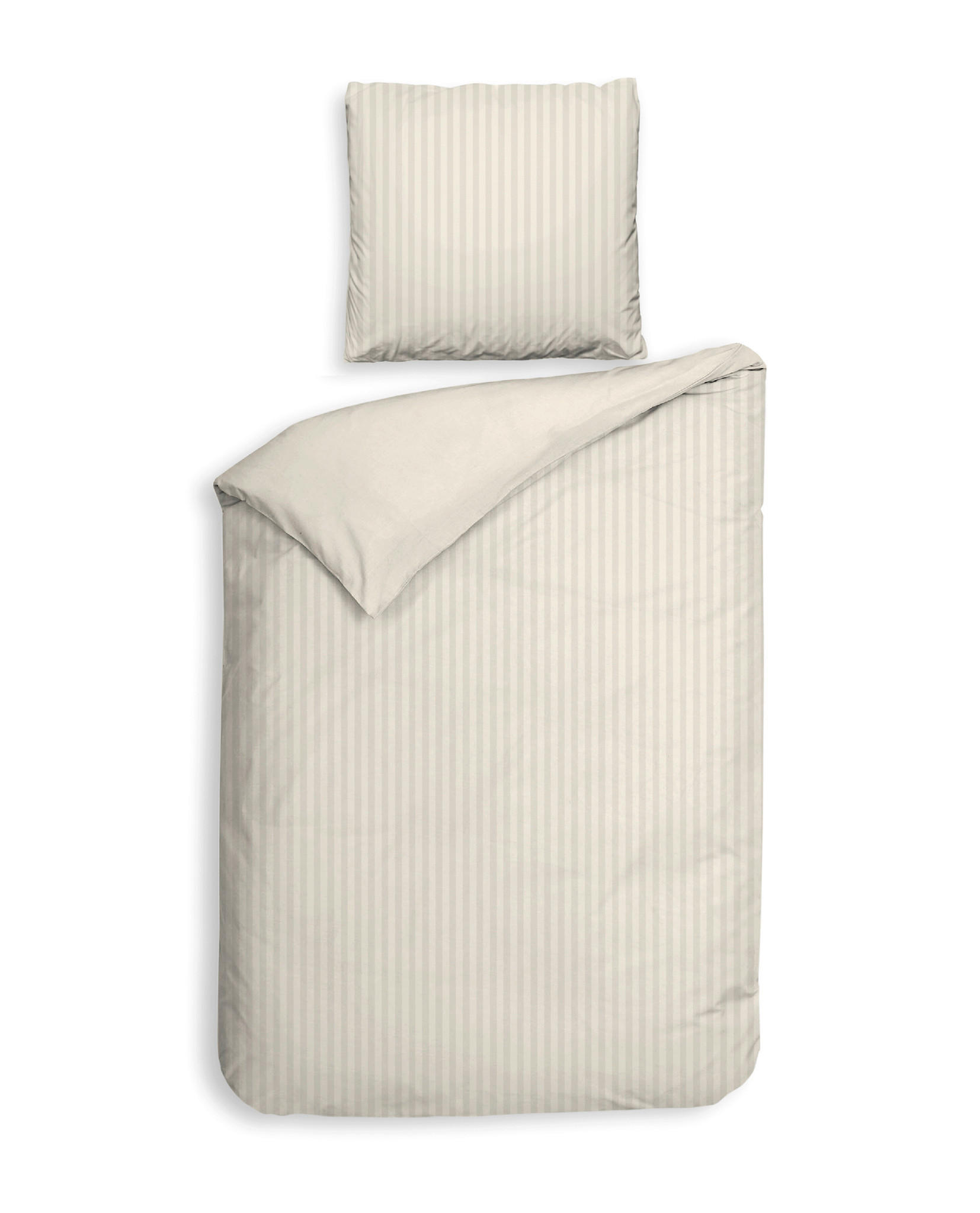 BETTWÄSCHE Banda Makosatin 155/220 cm  - Elfenbein, Basics, Textil (155/220cm)