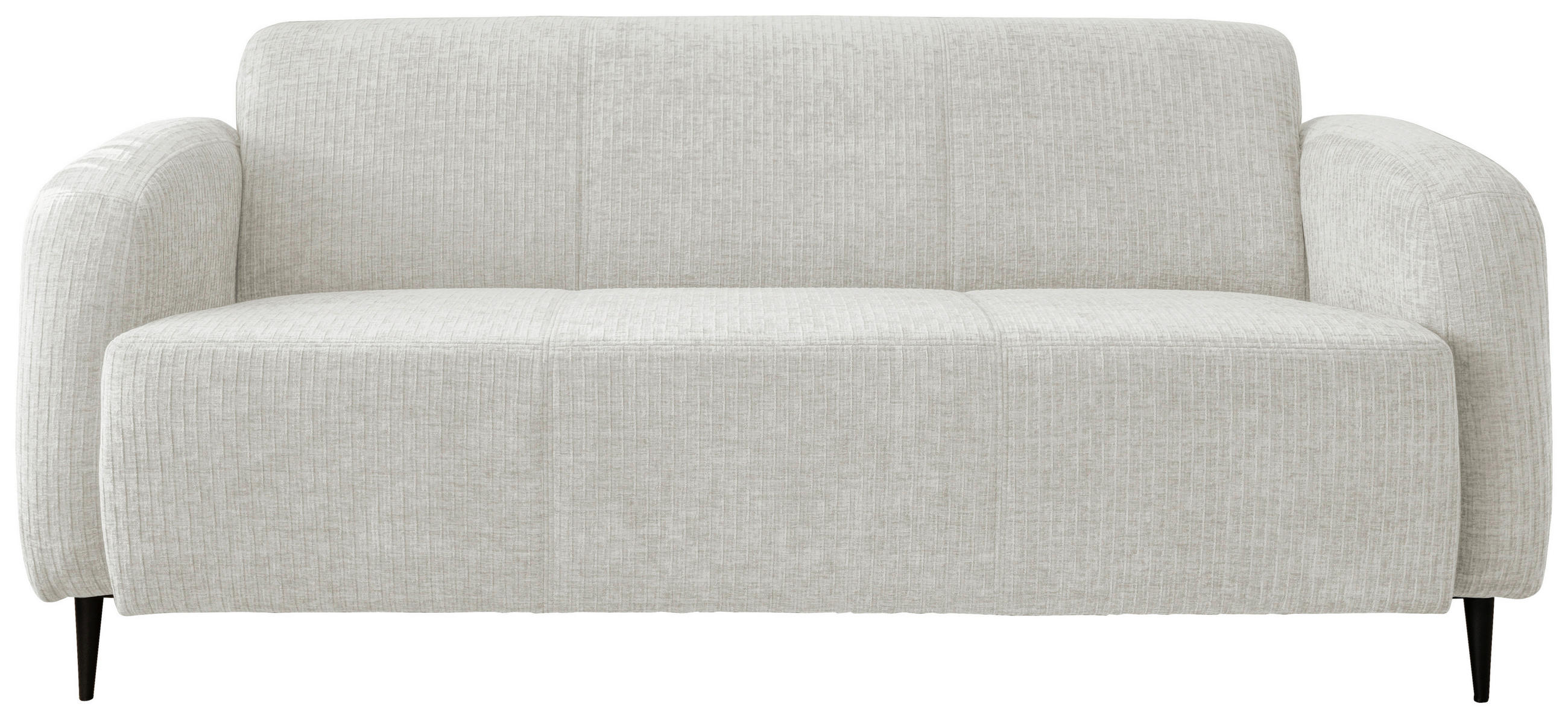 3-SITZER-SOFA Mikrofaser Weiß  - Schwarz/Weiß, MODERN, Textil/Metall (180/76/90cm) - Livetastic
