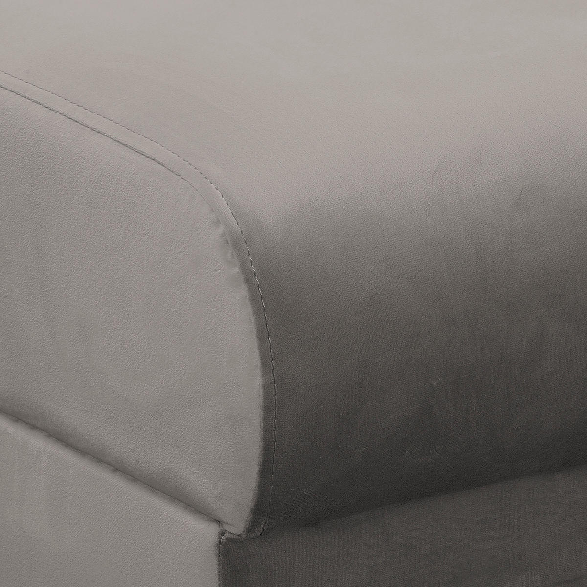 ECKSOFA Mikrofaser Grau  - Wengefarben/Grau, Design, Holz/Textil (150/230cm) - Livetastic