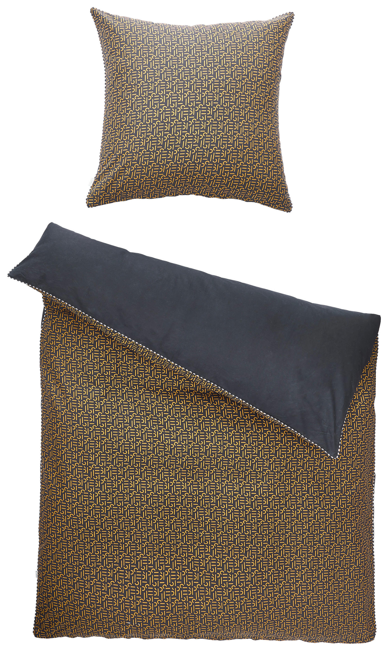 WENDEBETTWÄSCHE Scatter Renforcé - Schwarz/Weiß, Design, Textil (135/200cm) - Esprit