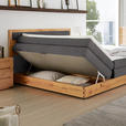 BOXSPRINGBETT 180/200 cm  in Taupe, Eichefarben  - Taupe/Eichefarben, KONVENTIONELL, Holz/Holzwerkstoff (180/200cm) - Valnatura