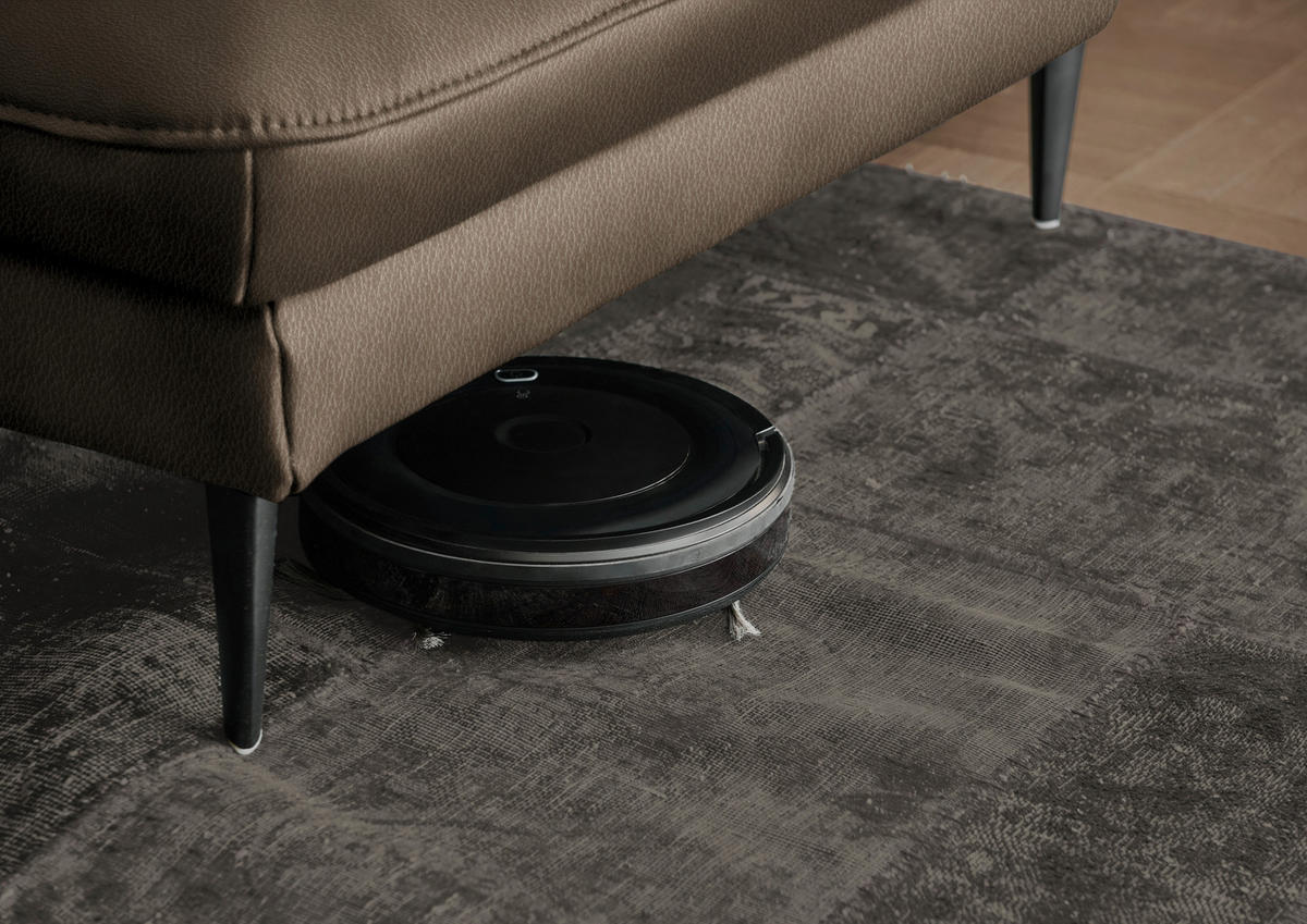 ECKSOFA in Echtleder Dunkelbraun  - Dunkelbraun/Schwarz, Design, Leder/Metall (334/172cm) - Hukla