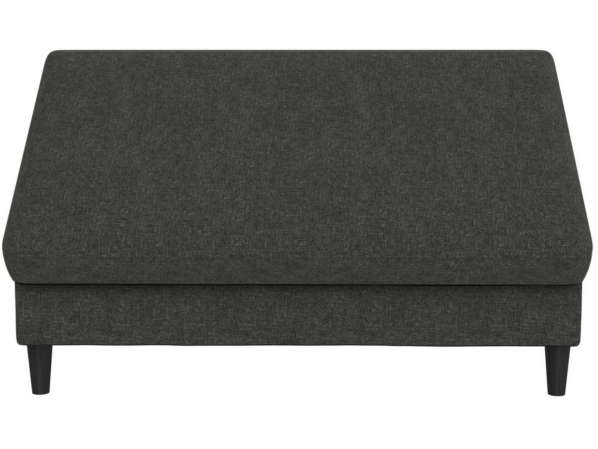 HOCKER in Textil Anthrazit  - Anthrazit/Schwarz, Basics, Kunststoff/Textil (130/43/69cm) - Livetastic