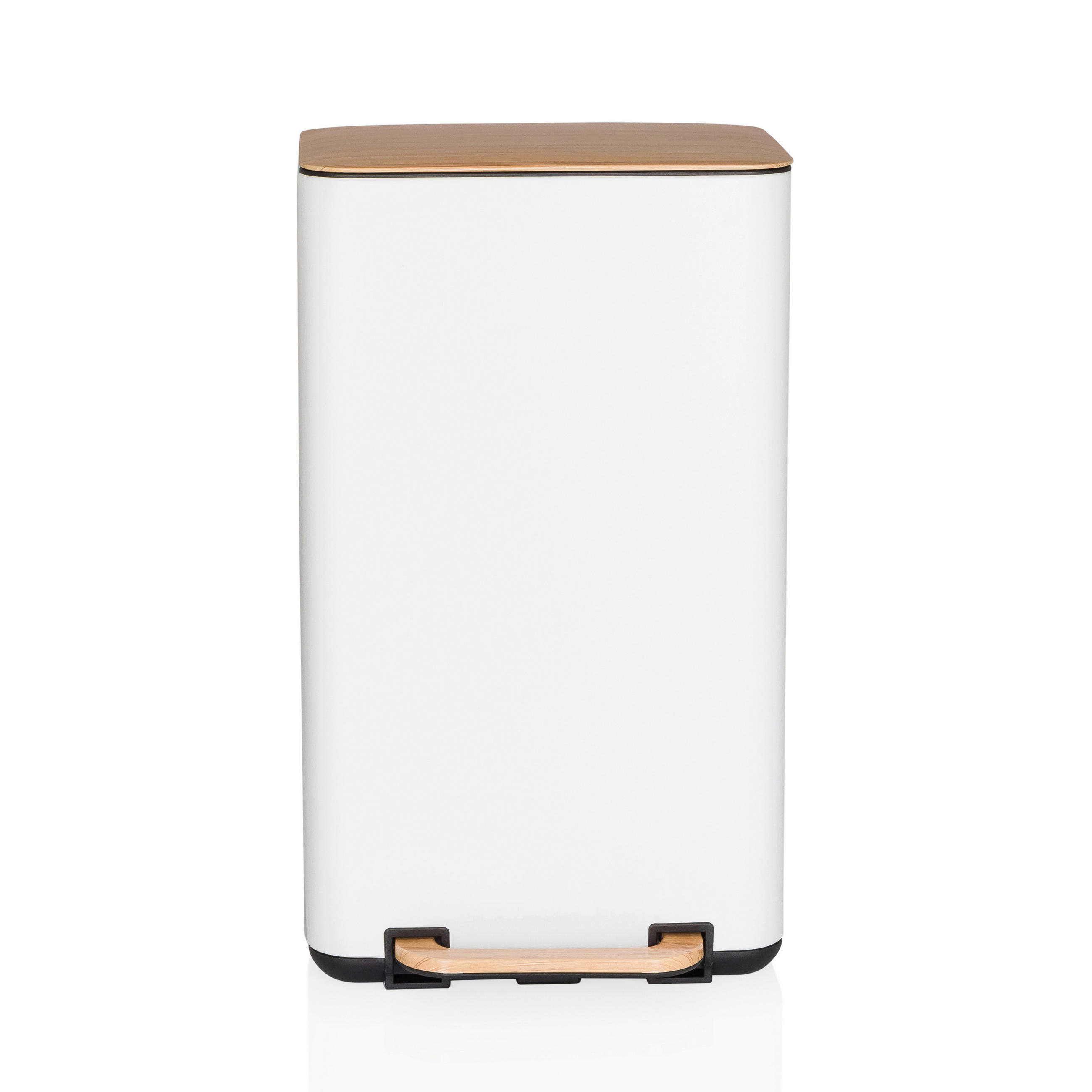 ABFALLEIMER 30 L  - Walnussfarben/Creme, MODERN, Kunststoff/Metall (31/62/36cm) - MID.YOU