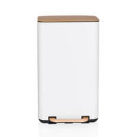 ABFALLEIMER 30 L  - Walnussfarben/Creme, MODERN, Kunststoff/Metall (31/62/36cm) - MID.YOU