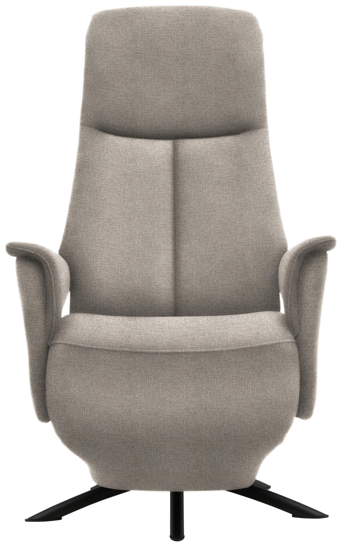 RELAXSESSEL in Textil Hellbraun  - Hellbraun/Schwarz, Design, Textil/Metall (73/108/86cm) - Welnova