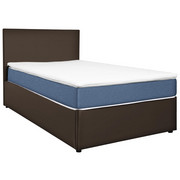 BOXBETT 120/200 cm in Grau, Hellblau - Schwarz/Grau, KONVENTIONELL, Holz/Holzwerkstoff (120/200cm) - Carryhome