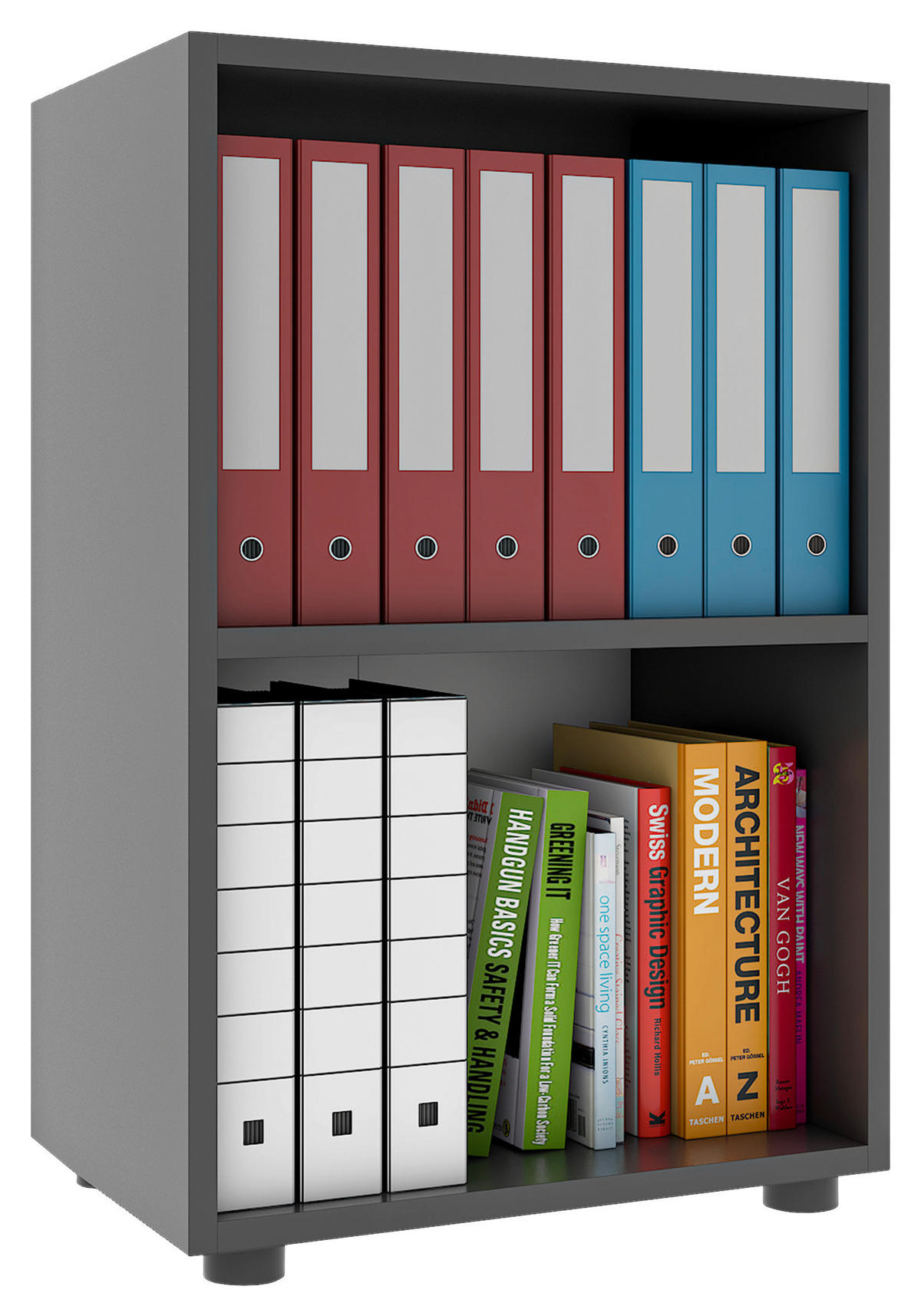 REGAL Anthrazit  - Anthrazit/Schwarz, MODERN, Holzwerkstoff/Kunststoff (49/74/32cm) - MID.YOU