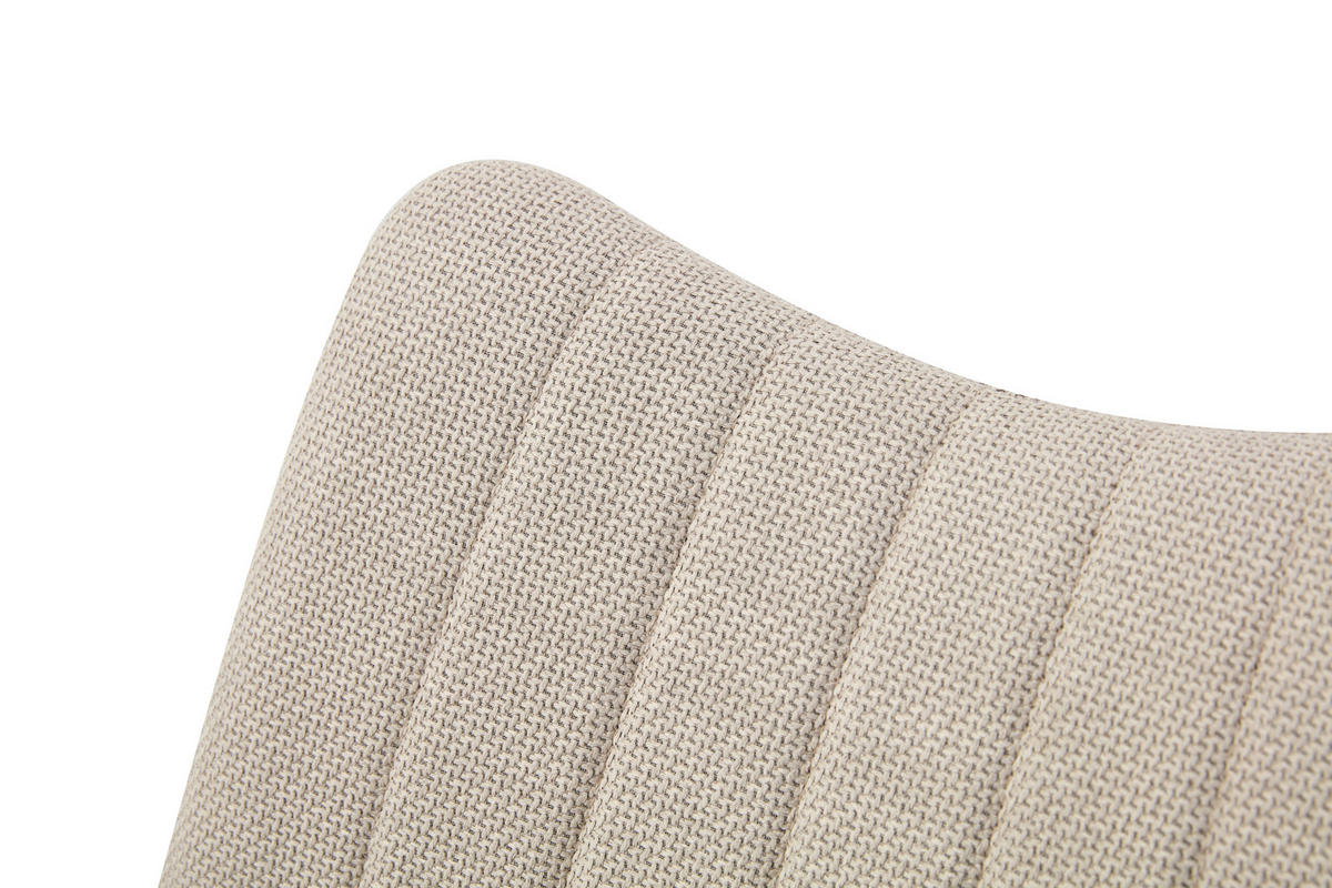 STUHL-SET 2 Stück  in Webstoff  - Creme/Schwarz, MODERN, Textil/Metall (53/86/59cm) - MID.YOU