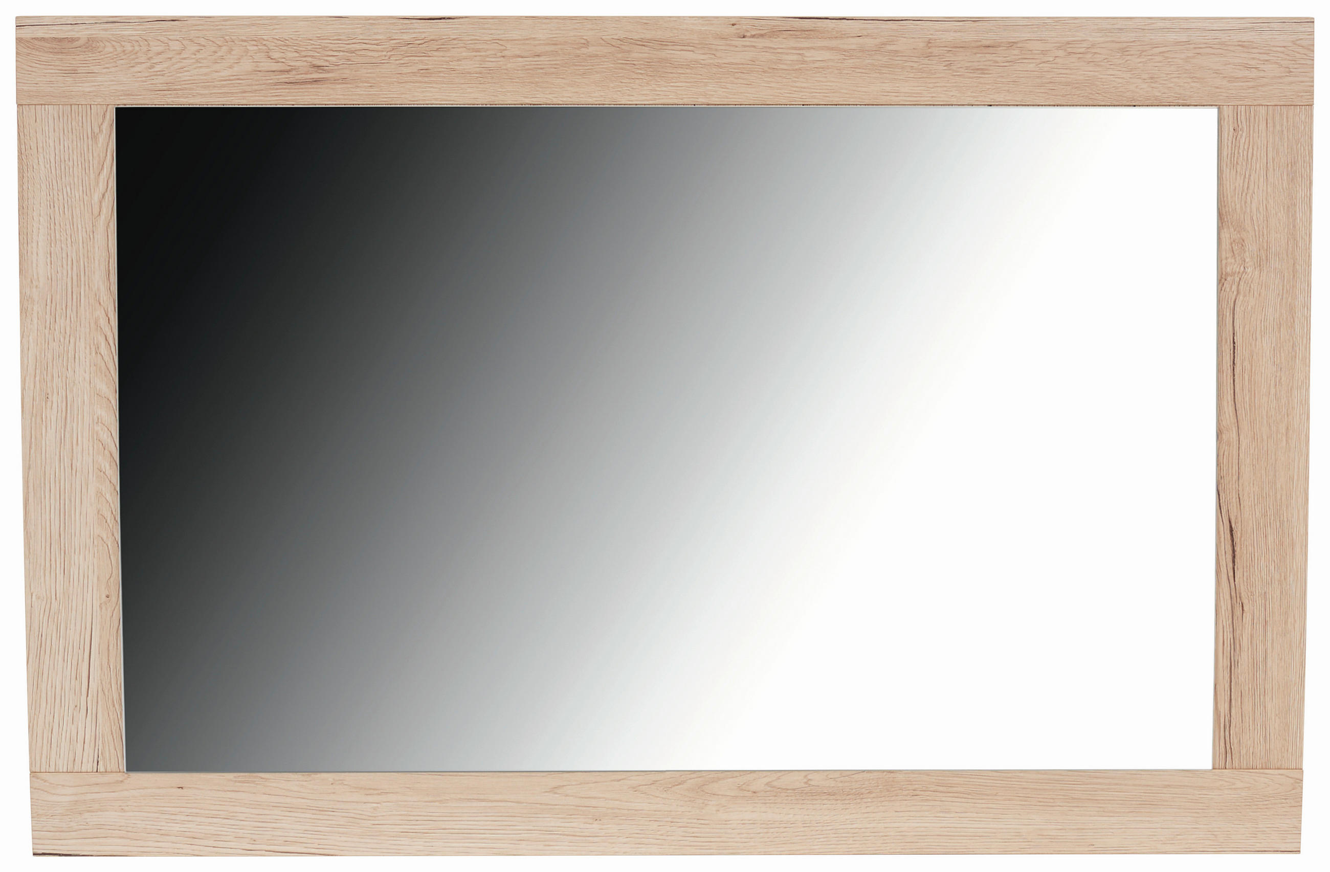 OGLEDALO, 95/68/1,8 cm steklo, leseni material  - barve hrasta, Konvencionalno, steklo/leseni material (95/68/1,8cm) - Xora