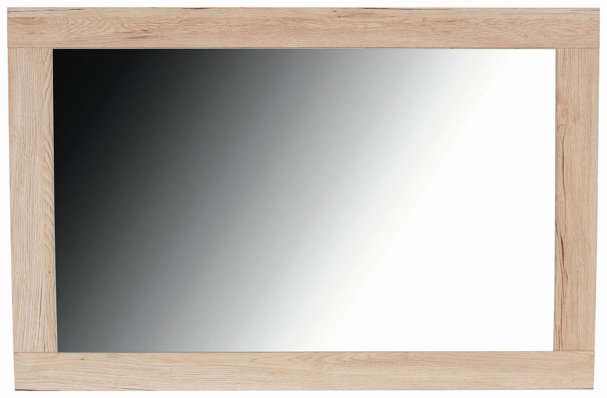 OGLEDALO, 95/68/1,8 cm steklo, leseni material  - barve hrasta, Konvencionalno, steklo/leseni material (95/68/1,8cm) - Xora