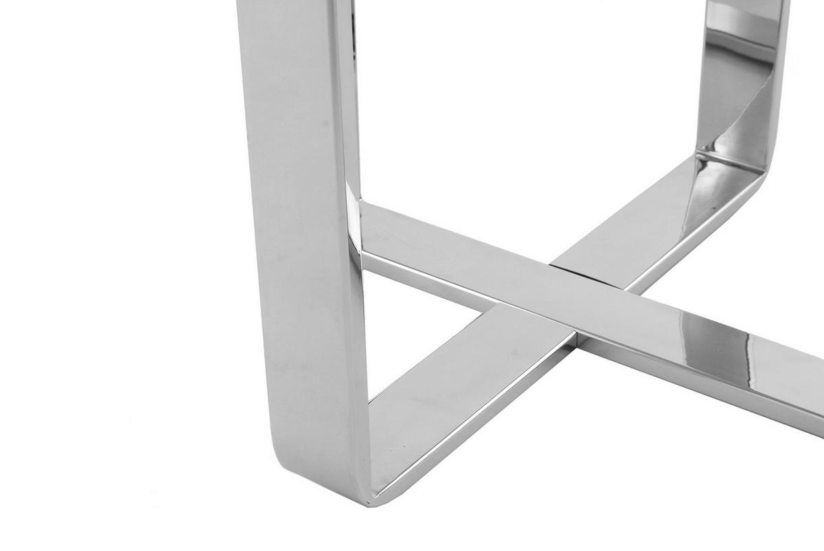 BEISTELLTISCH in Metall, Glas  - Silberfarben, Design, Glas/Metall (59/60/59cm) - Kayoom