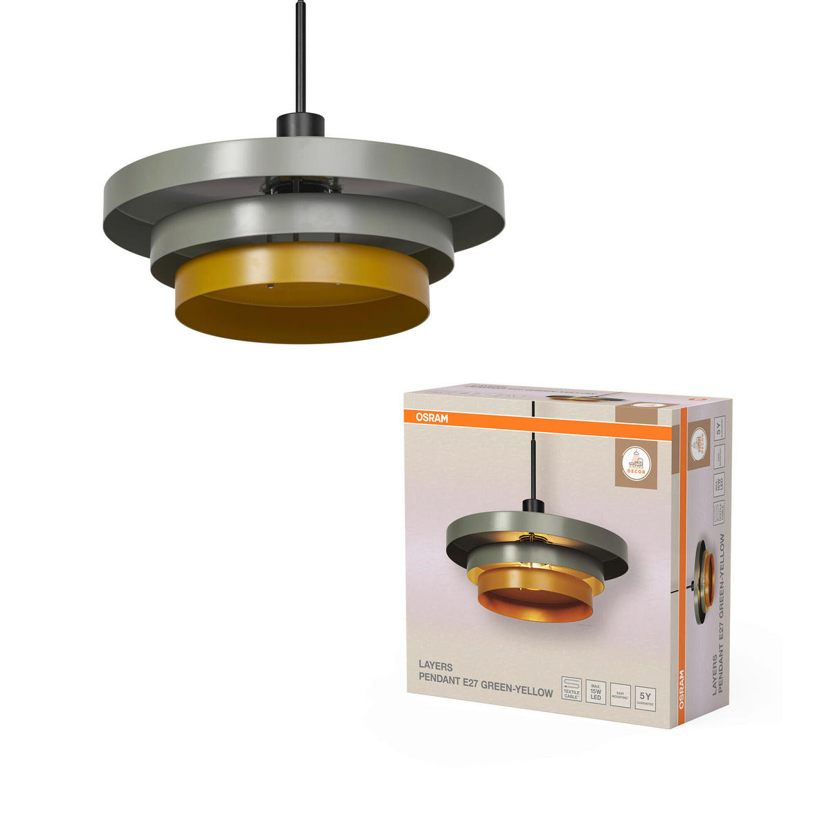 HÄNGELEUCHTE 40/136 cm  - Basics, Metall (40/136cm) - Osram