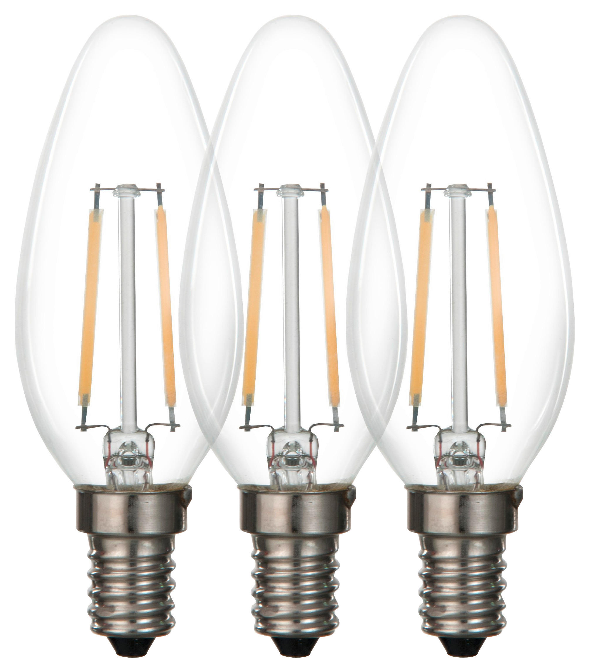 LED-LEUCHTMITTEL   E14 3,8 W  - Klar, Basics, Glas/Metall (3,7/9,8cm) - Boxxx