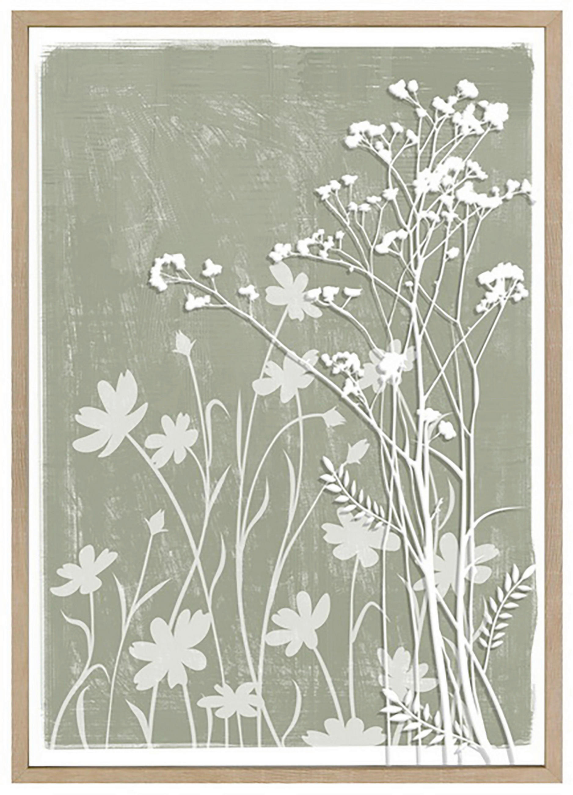 SLIKA NA PLATNU     50/70 cm       - zelena/prirodne boje, Trend, drvni materijal/tekstil (50/70cm) - Monee