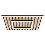 LED-DECKENLEUCHTE 50/50/6 cm   - Schwarz, Design, Holz/Kunststoff (50/50/6cm) - Novel