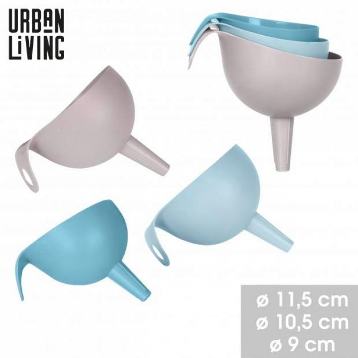 SET LIJEVAKA  - siva/tamno plava, Basics, plastika (16/12/15cm)