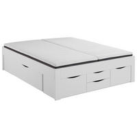 STAURAUMBETT 180/200 cm  in Weiß  - Weiß, KONVENTIONELL, Holzwerkstoff (180/200cm) - Boxxx