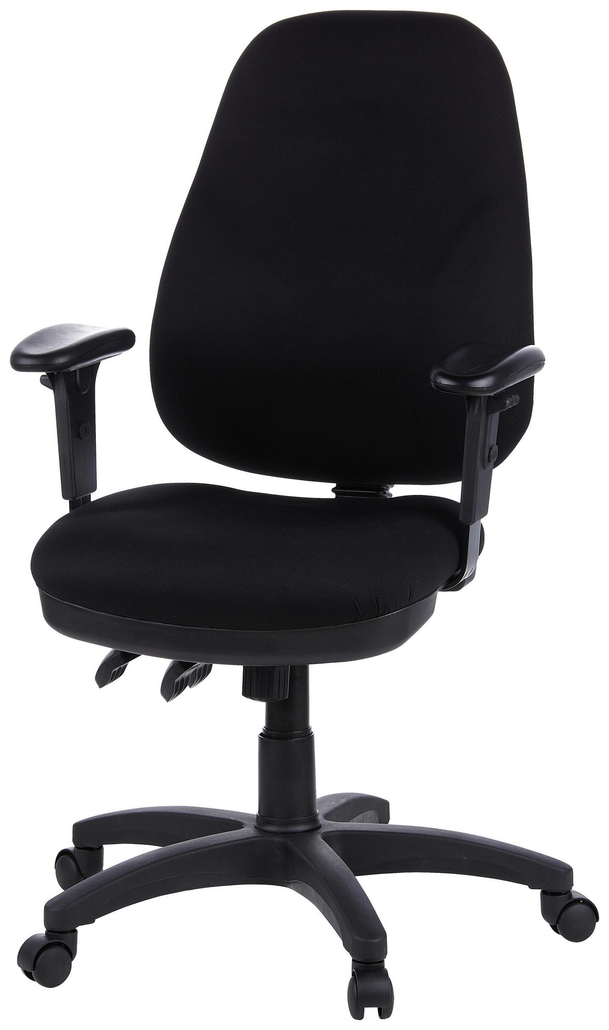 OTOČNÁ ŽIDLE, plochá tkanina, černá - černá, Basics, textil/plast (58/121/46cm) - MID.YOU
