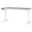 SCHREIBTISCH 140/80/72-118 cm Weiß, Kaschmir elektrisch höhenverstellbar  - Kaschmir/Weiß, MODERN, Holzwerkstoff/Metall (140/80/72-118cm) - Novel