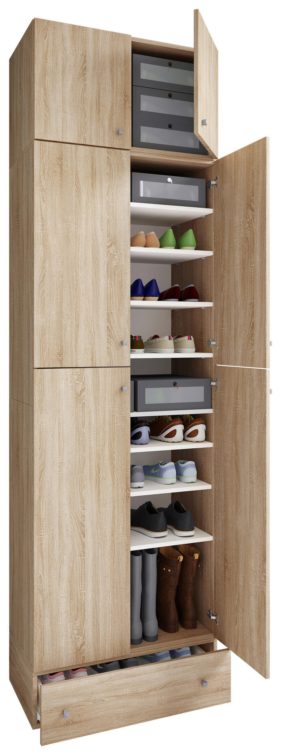 Schuhschrank Lona XXL Sonoma Eiche Dekor B: 70 cm