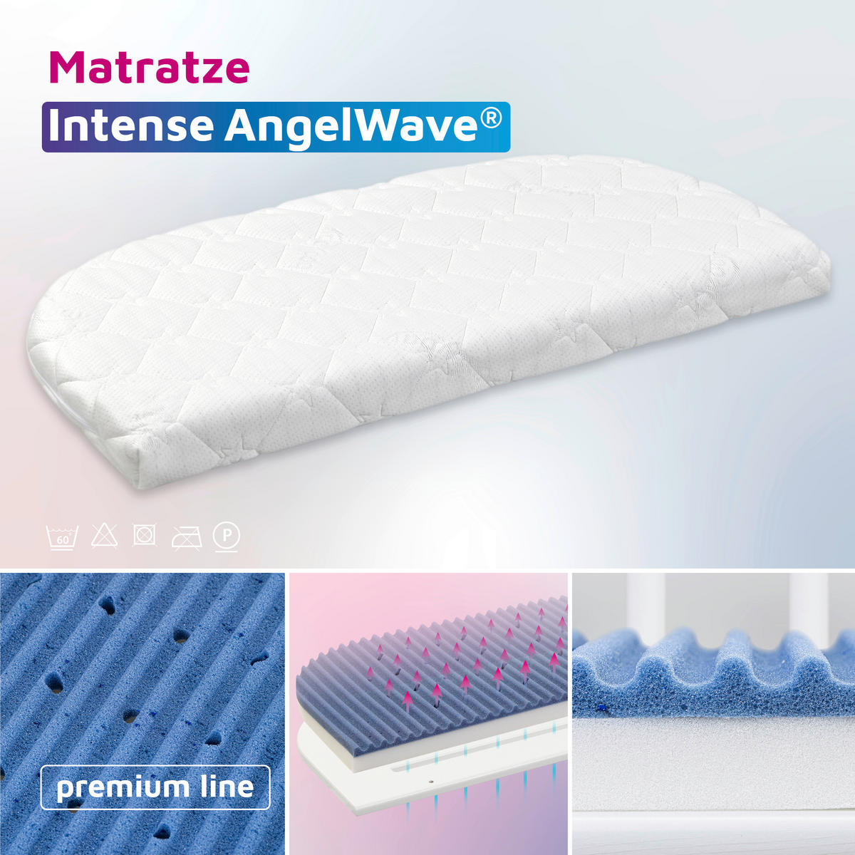 BEISTELLBETTMATRATZE 89/49,5 cm  - Basics, Textil (89/49,5cm) - Babybay